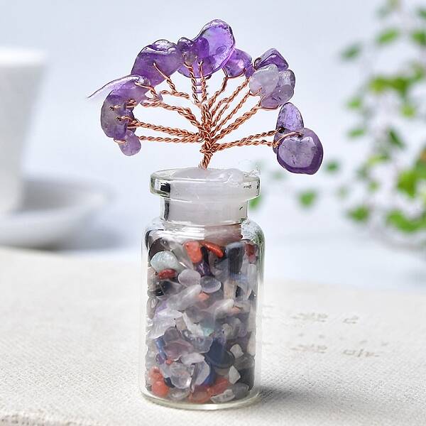 Natural Amethyst Chips Tree Decorations