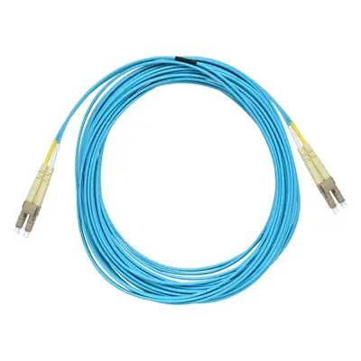 41699 Monoprice MM OM4 Fiber Optic Cable LC-LC UL 2mm 50/125 OFNR Duplex Aqua 10m