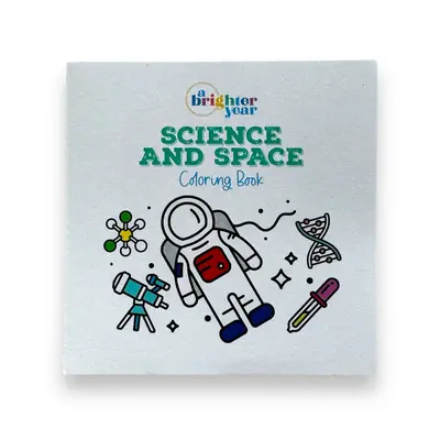 Science and Space Coloring Book, A Brighter Year, Mini Coloring Book, Adult Coloring Book, bold, simple colouringbooks, grown...