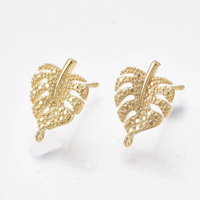 Brass Stud Earring Findings
