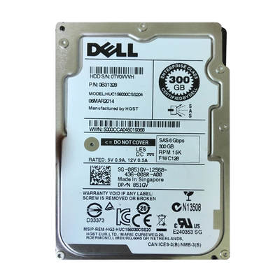 0B31328 HGST 300GB 12Gb/s SAS 15000 2.5-inch 128MB Hard Drive