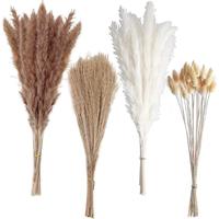 Natural Dried Pampas Grass (100pcs), Home Decorative Grass Dried Flower, Dried Pampas Grass for Home Table Decoration, Party ...