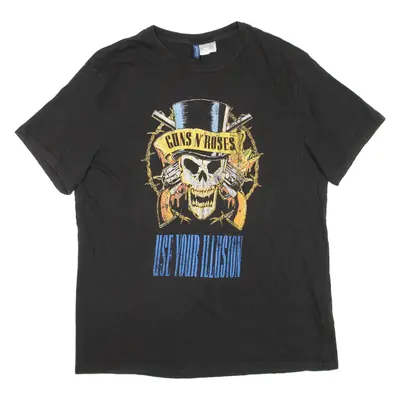DIVIDED Guns N Roses Mens Band T-Shirt Black L