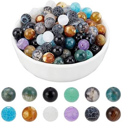 240Pcs 12 Styles Natural Gemstone Beads