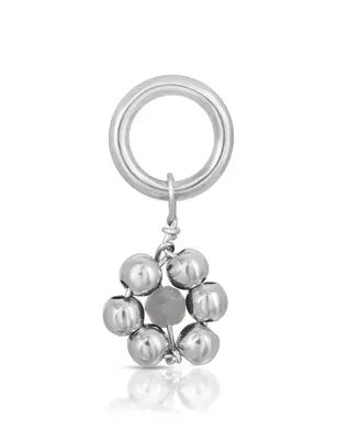 Flowercita March Aquamarine Charm | Metal Color: Silver