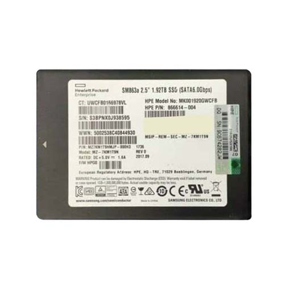 MK001920GWCFB HP 1.92TB SATA 6Gb/s Hot-Pluggable Mixed Use 3.5-Inch Hybrid Solid State Drive for ProLiant Servers