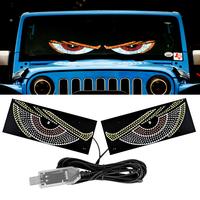 Customizable LED Devil's Eye Display Programmable Car Sign LED Eyes car for Cars Trucks Pickups and More Vehicle Types
