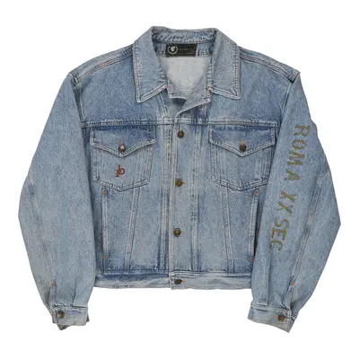Roma Roccobarocco Denim Jacket - Medium Blue Cotton