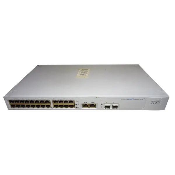 3C17304A-US 3Com 4200 28-Port Gigabit Switch 24 x 10/100Base-TX LAN, 2 x 10/100/1000Base-T LAN 2 x SFP (mini-GBIC) Ethernet S...