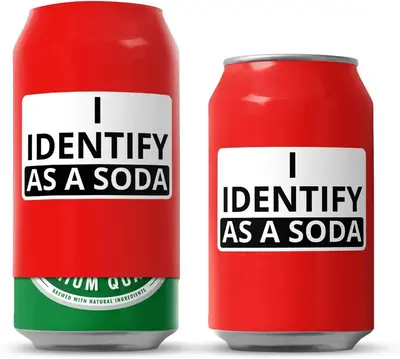 I IDENTIFY AS A SODA Beersy Silicone Can Cover