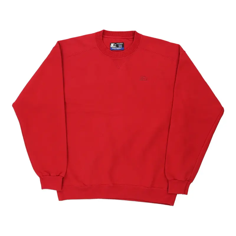 Starter Sweatshirt - Medium Red Cotton Blend