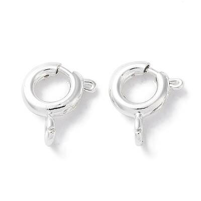 Rack Plating Brass Spring Ring Clasps