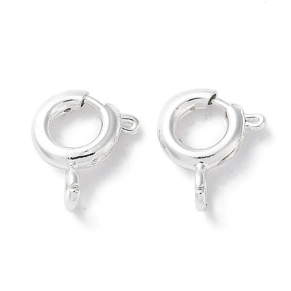 Rack Plating Brass Spring Ring Clasps