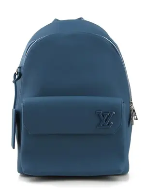 Pre-owned Louis Vuitton Leather Backpacks Atlantic Blue Takeoff Backpack