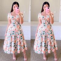 Women's clothing Spring and Summer New Fashion Butterfly Dress Artistic French Fresh Print Loose Breathable Women's Elegant M...