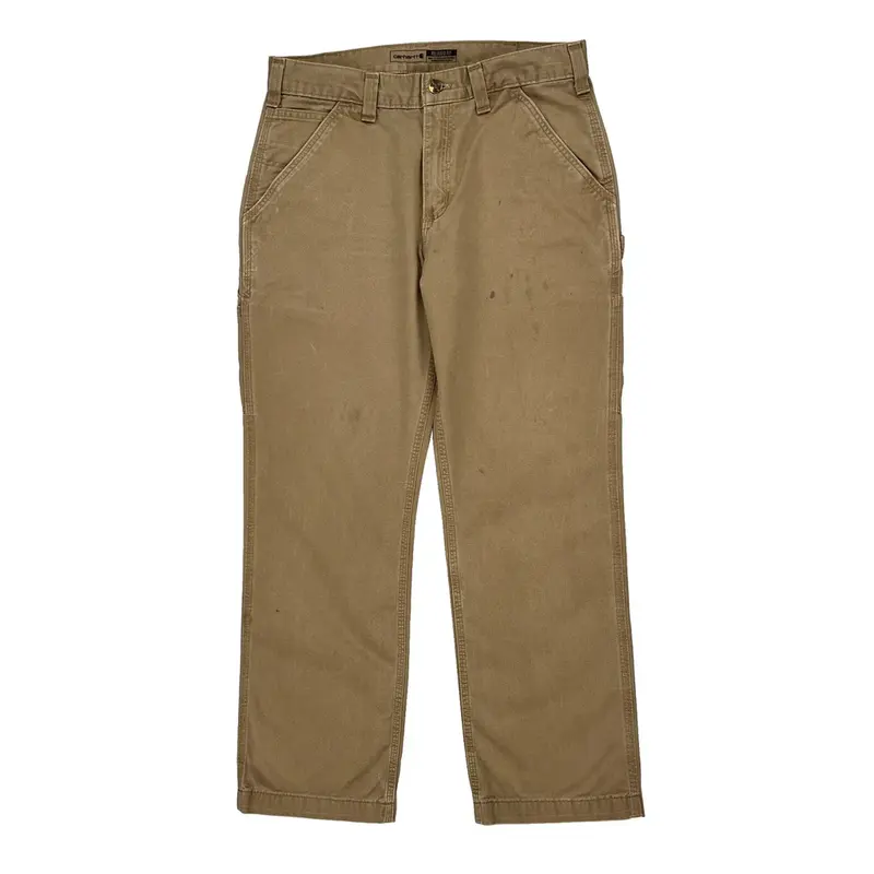 Carhartt Carpenter Trousers - 32W 29L Beige Cotton | Size: 32″ waist
