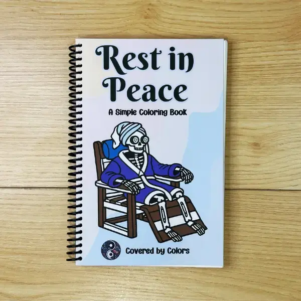 Rest in Peace Spooky Self Care Bold and Simple Activity Coloring Book Spiral Bound Bold and Easy Coloring Book cozy halloween