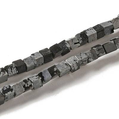 Natural Snowflake Obsidian Beads Strands