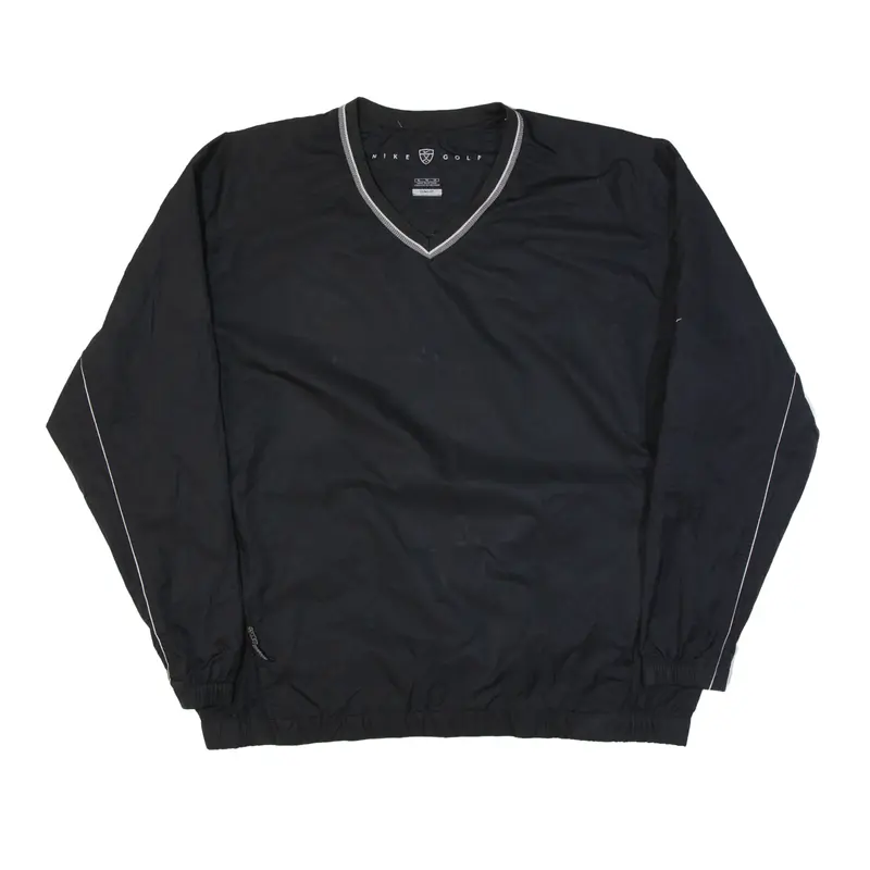NIKE Golf Sweatshirt Black V-Neck Mens XL