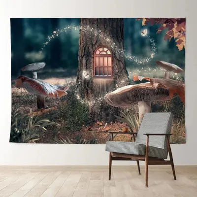 Aperturee Magic Forest Wonderland Butterfly Spring Backdrop