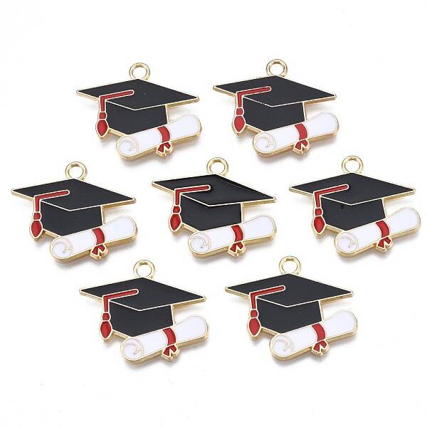 Rack Plating Alloy Enamel Pendants