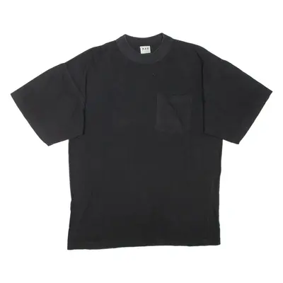 RAGMAN Mens T-Shirt Black L