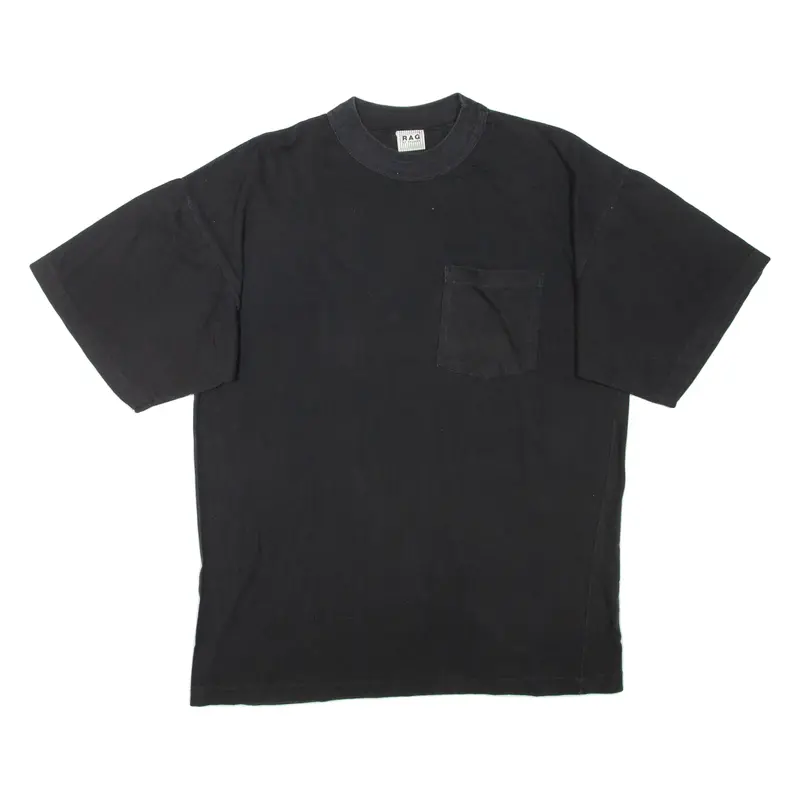 RAGMAN Mens T-Shirt Black L