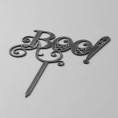 Acrylic Halloween Theme Word Cake Insert Card Decoration