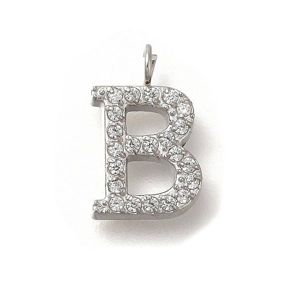 304 Stainless Steel Micro Pave Cubic Zirconia Pendants