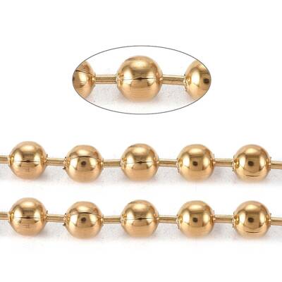 PVD Vacuum Plating 304 Stainless Steel Ball Chains
