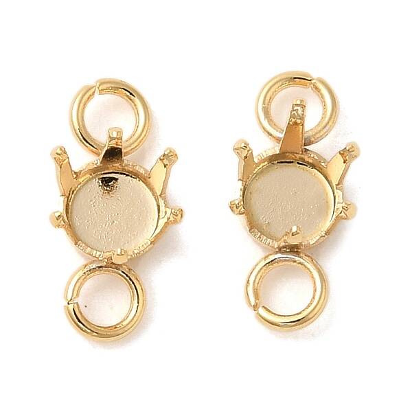 Ion Plating(IP) 304 Stainless Steel Charms Rhinestone Claw Settings