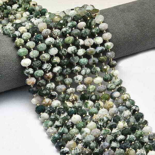 Natural Tree Agate Beads Strands