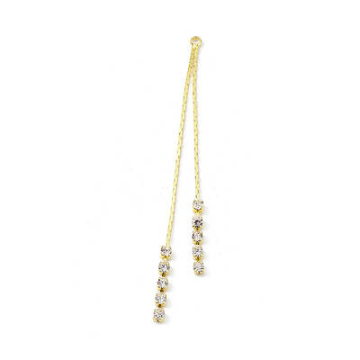 Brass Boston Link Chain Tassel Big Pendants