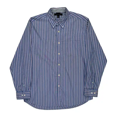 Tommy Hilfiger Striped Shirt - Large Blue Cotton