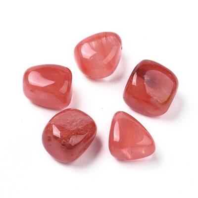 Cherry Quartz Glass Beads