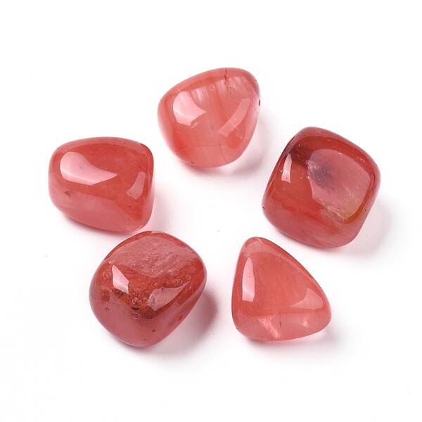 Cherry Quartz Glass Beads