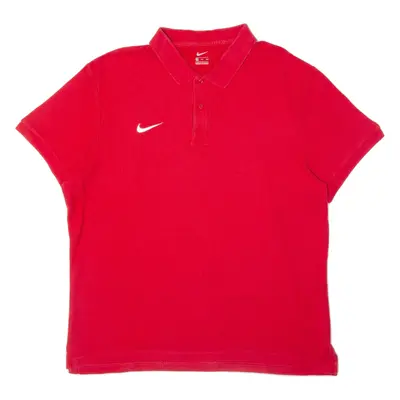 NIKE Mens Polo Shirt Red 2XL