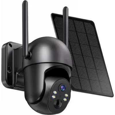 4G LTE Cellular Security Camera with Solar Panel, Unlimited Data Plan, 2.7K Live Video, Solar No WiFi Security Cam Outdoor 36...