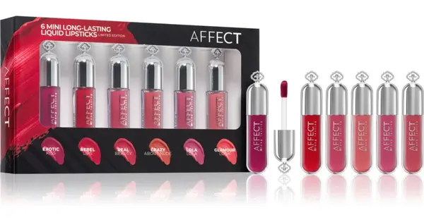 Affect 6 Mini Long Lasting Liquid Lipstick Set 6×1.8ml