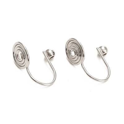 Brass Clip-on Earring Converters Findings