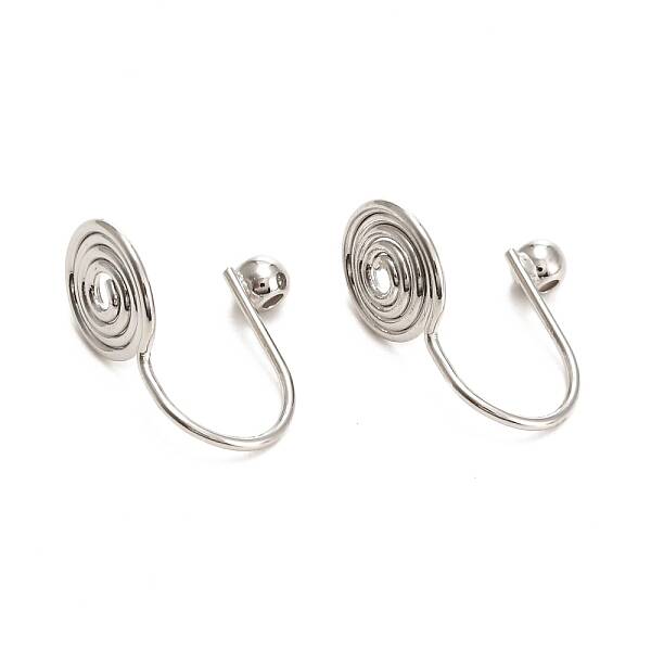 Brass Clip-on Earring Converters Findings
