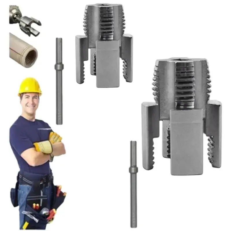 【2PCS Pipe Threading Tool With Connecting Rod– Dual-Use Internal and External Tap for 46 points PPR Pipes, Heavy-Duty Han...