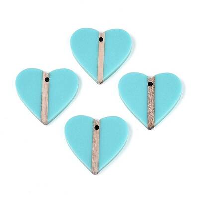 Opaque Resin & Wood Pendants
