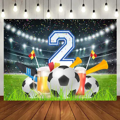 Football Field Stands Lawn 2nd Birthday Backdrop - Aperturee