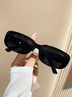 Square Frame Design Glasses, 1 Pair Simple Summer Beach Glasses for Women and Men, Fashion Glasses for Outdoor Sports or Dail...