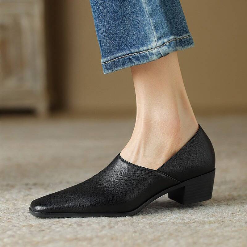 CHIKO Lilliana Square Toe Block Heels Pumps Shoes