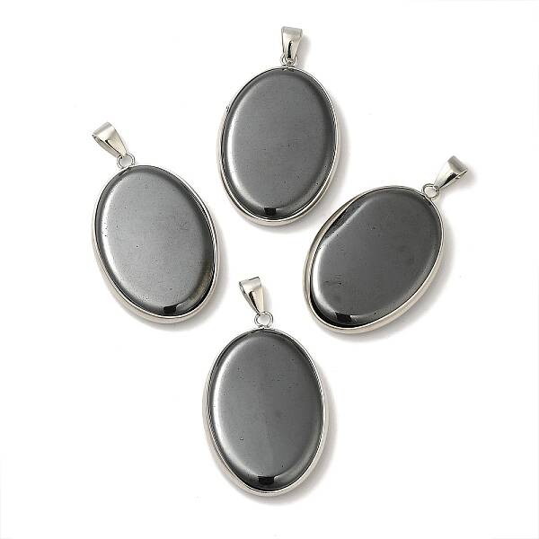 Synthetic Non-magnetic Hematite Pendants