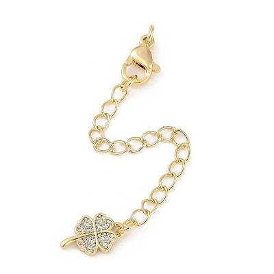 Brass Micro Pave Cubic Zirconia Ends with Chains