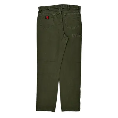 Wrangler Trousers - 36W 34L Green Cotton