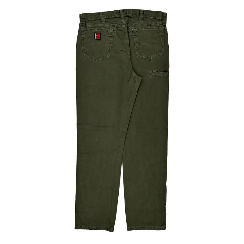 Wrangler Trousers - 36W 34L Green Cotton